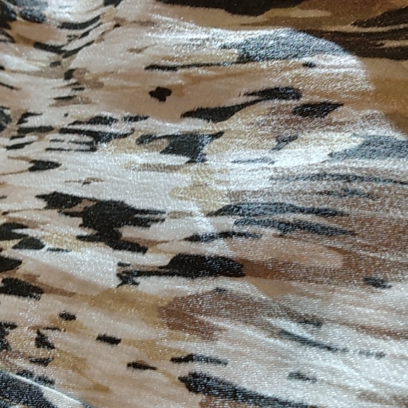 Ruby Rd. petite blazer • shiny • button front • black/cream • Women 4P - Picture 13 of 13